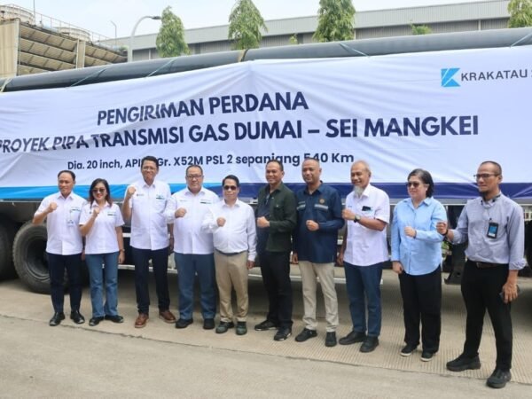 Krakatau Steel Perkuat Ketahanan Energi Nasional Lewat Pengiriman Perdana Pipa Proyek Dumai–Sei Mangkei