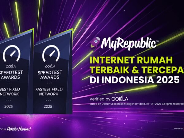 MyRepublic Indonesia Kembali Raih 2 Penghargaan Ookla: Internet Rumah Terbaik dan Tercepat di Indonesia