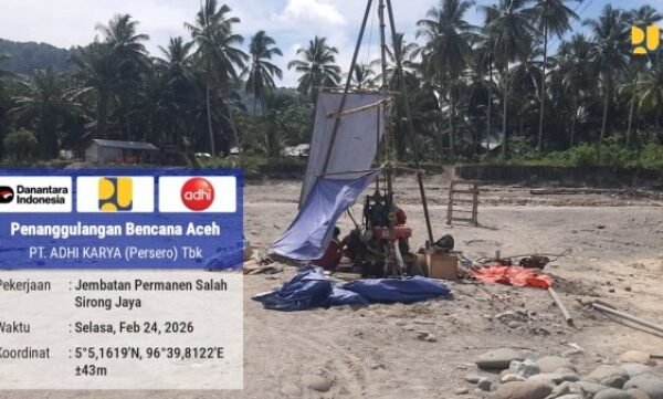 Kementerian PU Mulai Tahap Awal Pembangunan Jembatan Rangka Baja di Desa Salah Sirong, Kabupaten Bireuen, Aceh