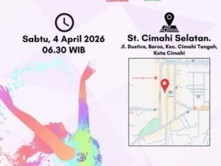 KAI Daop 2 Bandung bersama KAI Commuter dan KAI Services Gelar Senam Sehat Gratis dan Layanan Kesehatan Untuk Masyarakat di Stasiun Cimahi Selatan