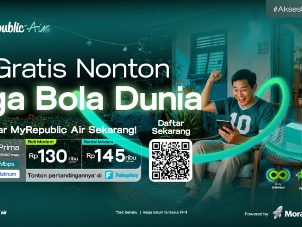 MyRepublic Air Hadirkan Akses Gratis Nonton Piala Dunia 2026 bagi Pelanggan